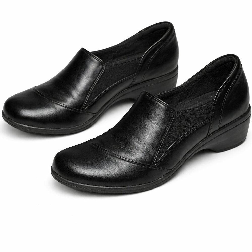 CLARKS ARTISAN Black Leather Shoes Size 9M